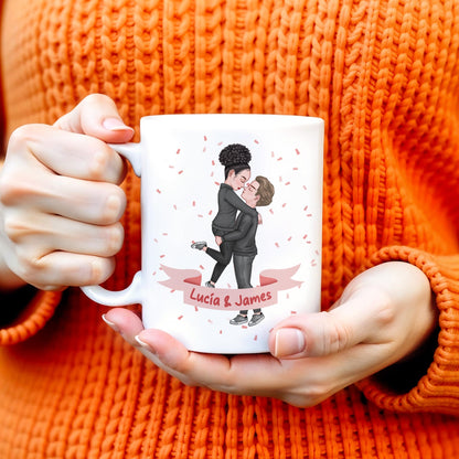 World's Best Girlfriend Romantic Couple Design - Personalized Custom Coffee Mug - CPL218_MG