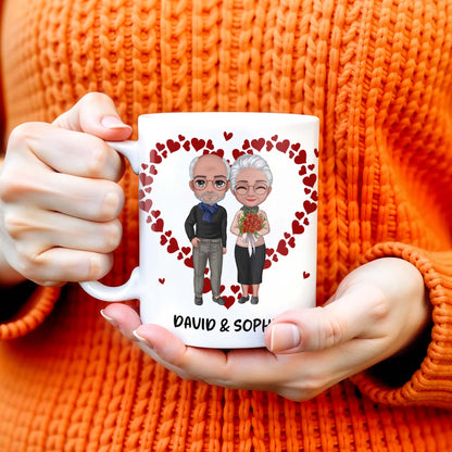 Annoying Each Other Since And Still Going Strong Hearts - Personalized Custom Coffee Mug - CPL240_MG
