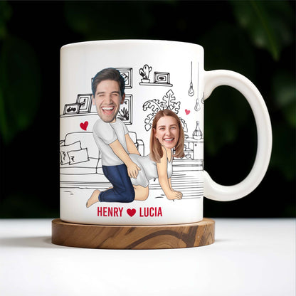 Never Let Me Down, Never Give Up On Me Couple Love - Personalized Custom Coffee Mug - CPL249_MG