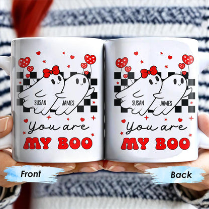 You Are My Boo Ghosts And Hearts Mug Design - Personalized Custom Coffee Mug - CPL250_MG