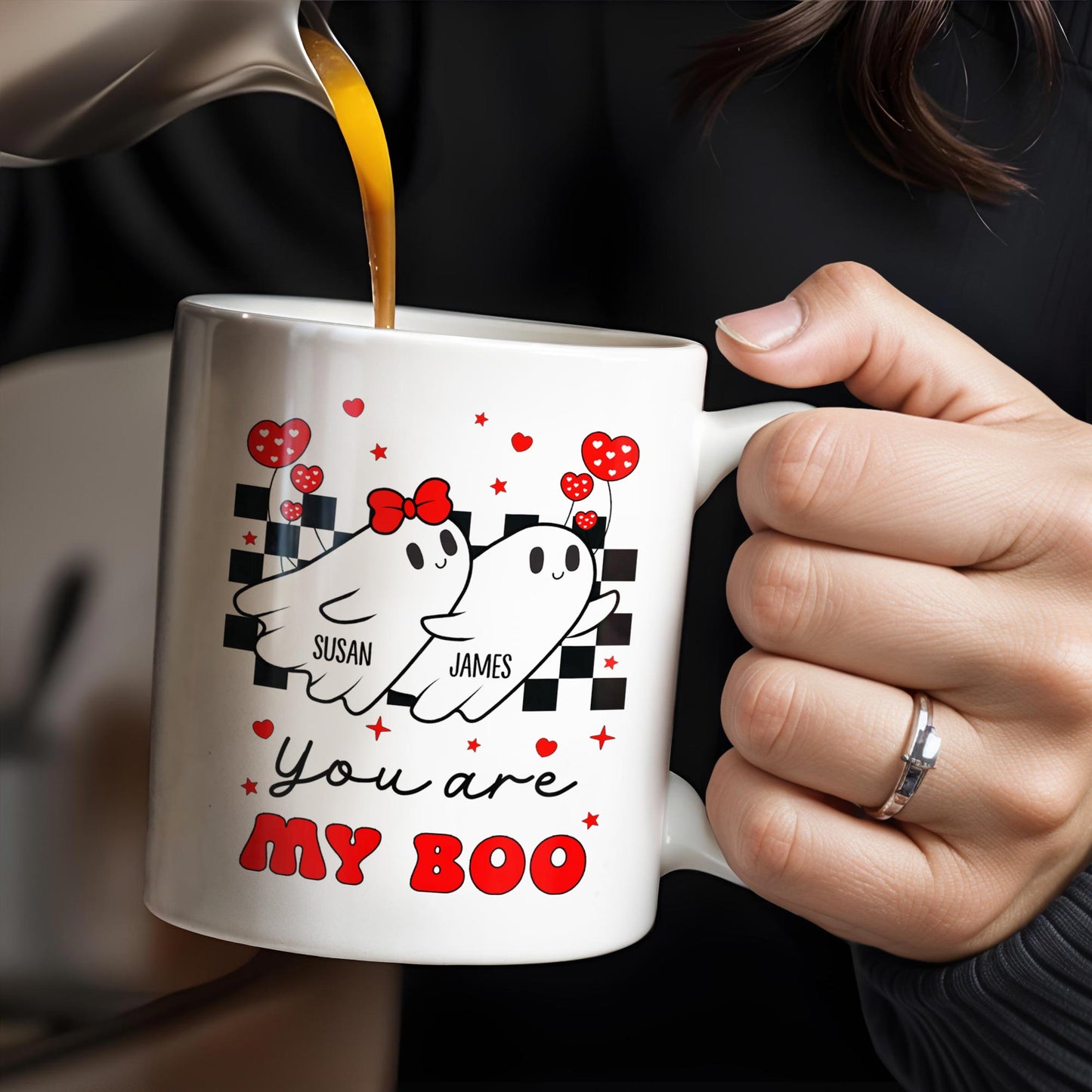 You Are My Boo Ghosts And Hearts Mug Design - Personalized Custom Coffee Mug - CPL250_MG