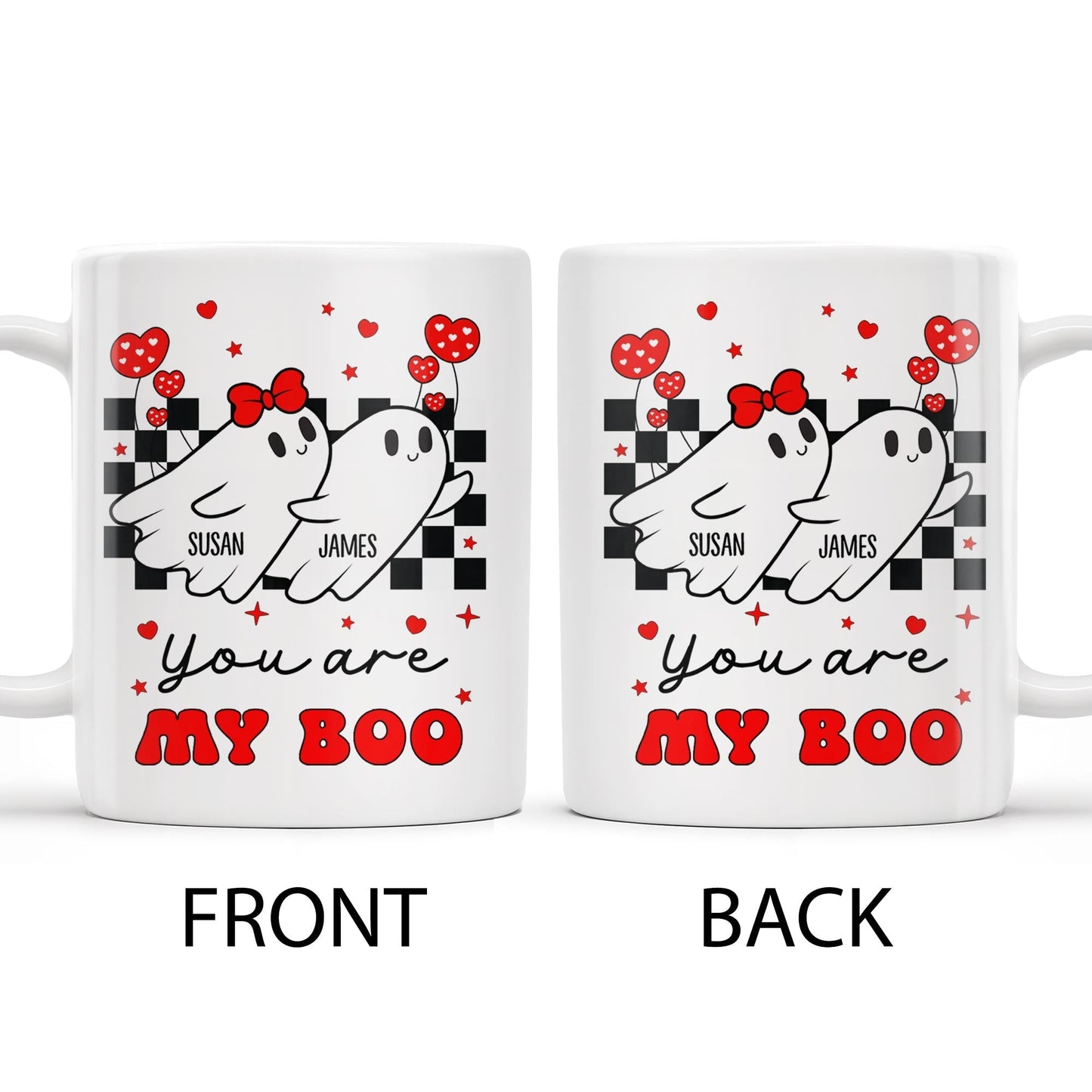 You Are My Boo Ghosts And Hearts Mug Design - Personalized Custom Coffee Mug - CPL250_MG