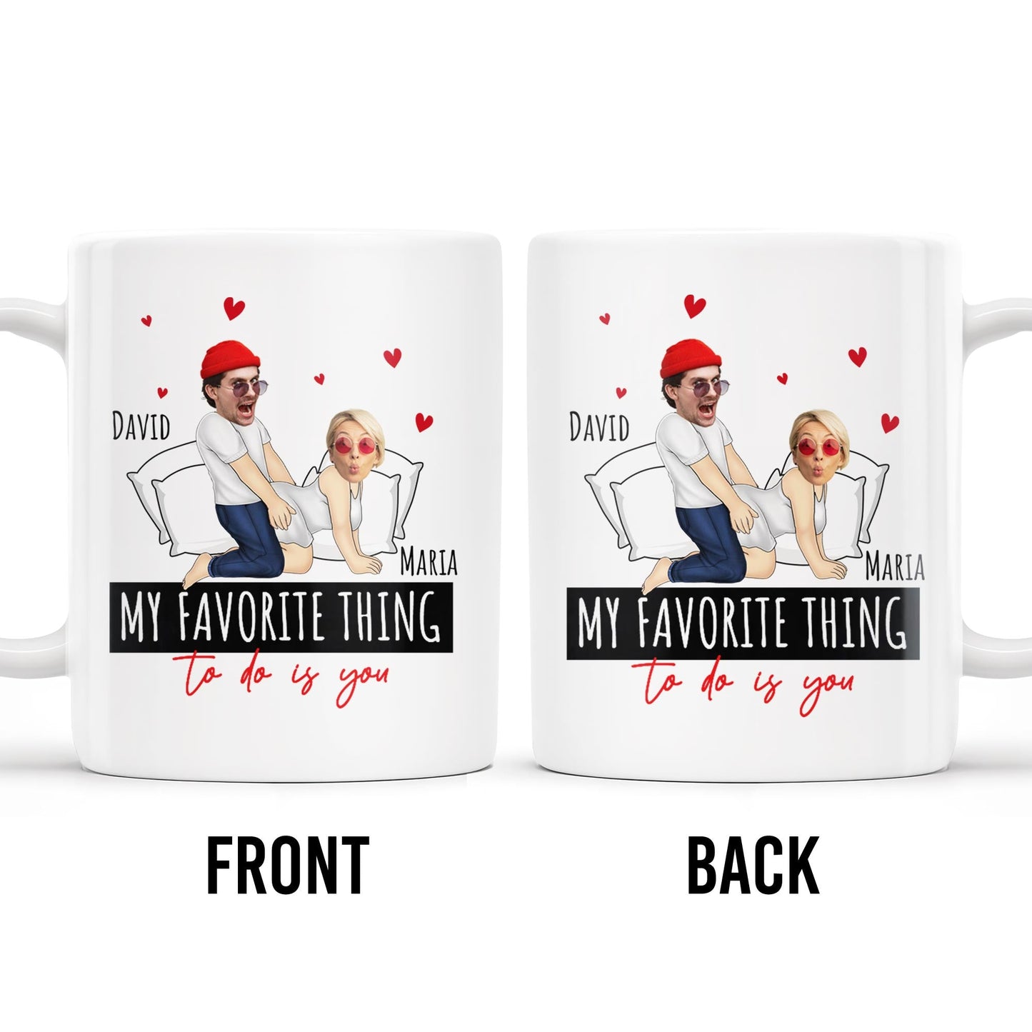 My Favorite Thing Romantic Cartoon Couple Mug - Personalized Custom Coffee Mug - CPL257_MG