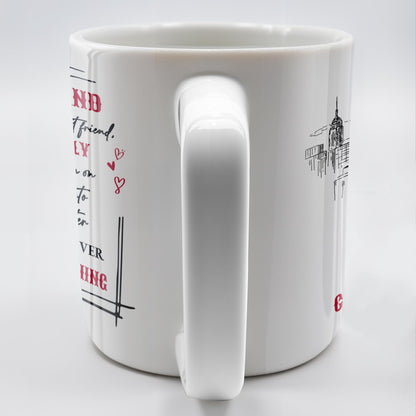 To My Husband You Are My Everything, Romantic Skyline and Couple Design - Personalized Custom Coffee Mug - CPL267_MG
