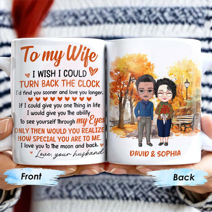 To My Wife, See Yourself Through My Eyes, Romantic Gift - Personalized Custom Coffee Mug - CPL271_MG