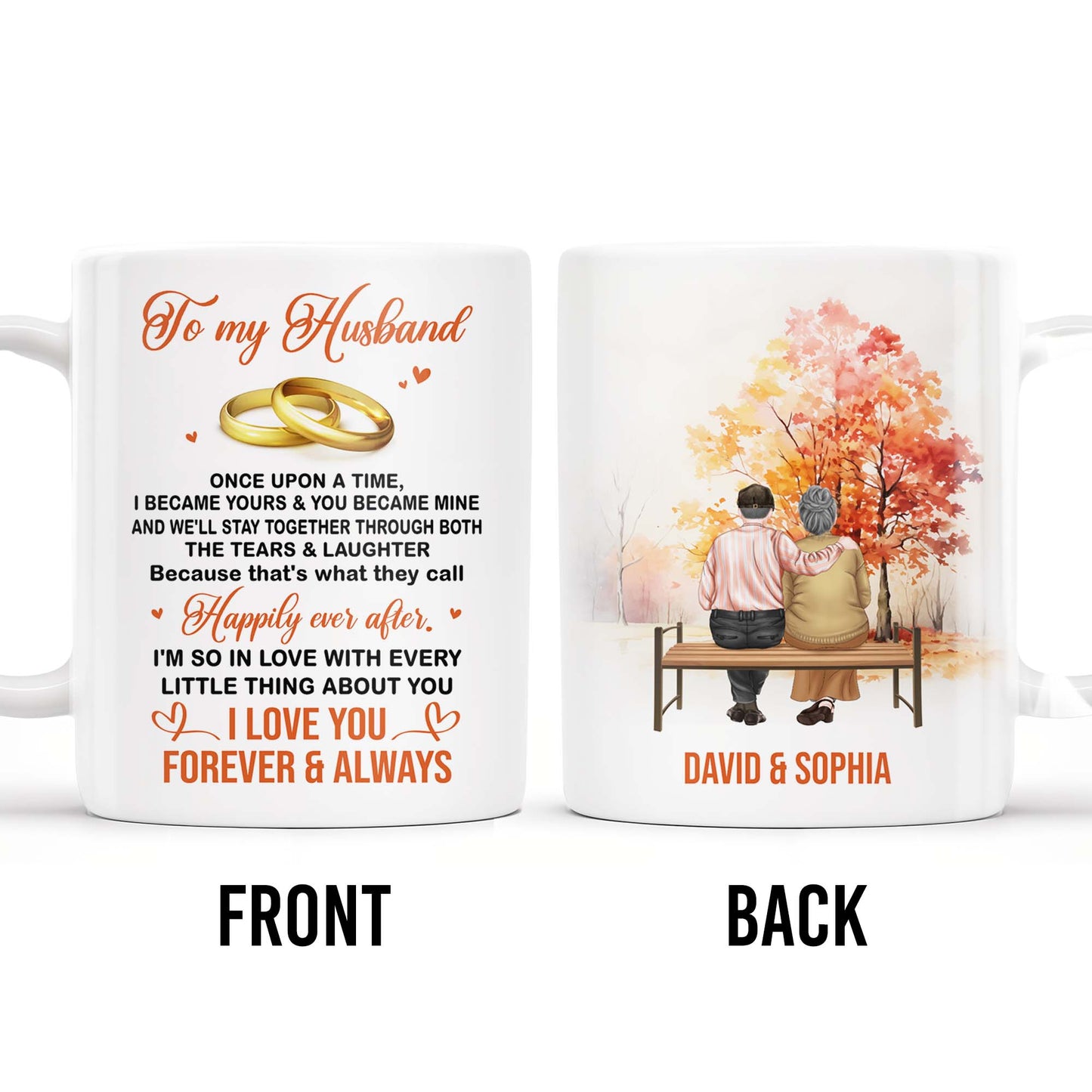 To My Husband Forever & Always With Love - Personalized Custom Coffee Mug - CPL273_MG