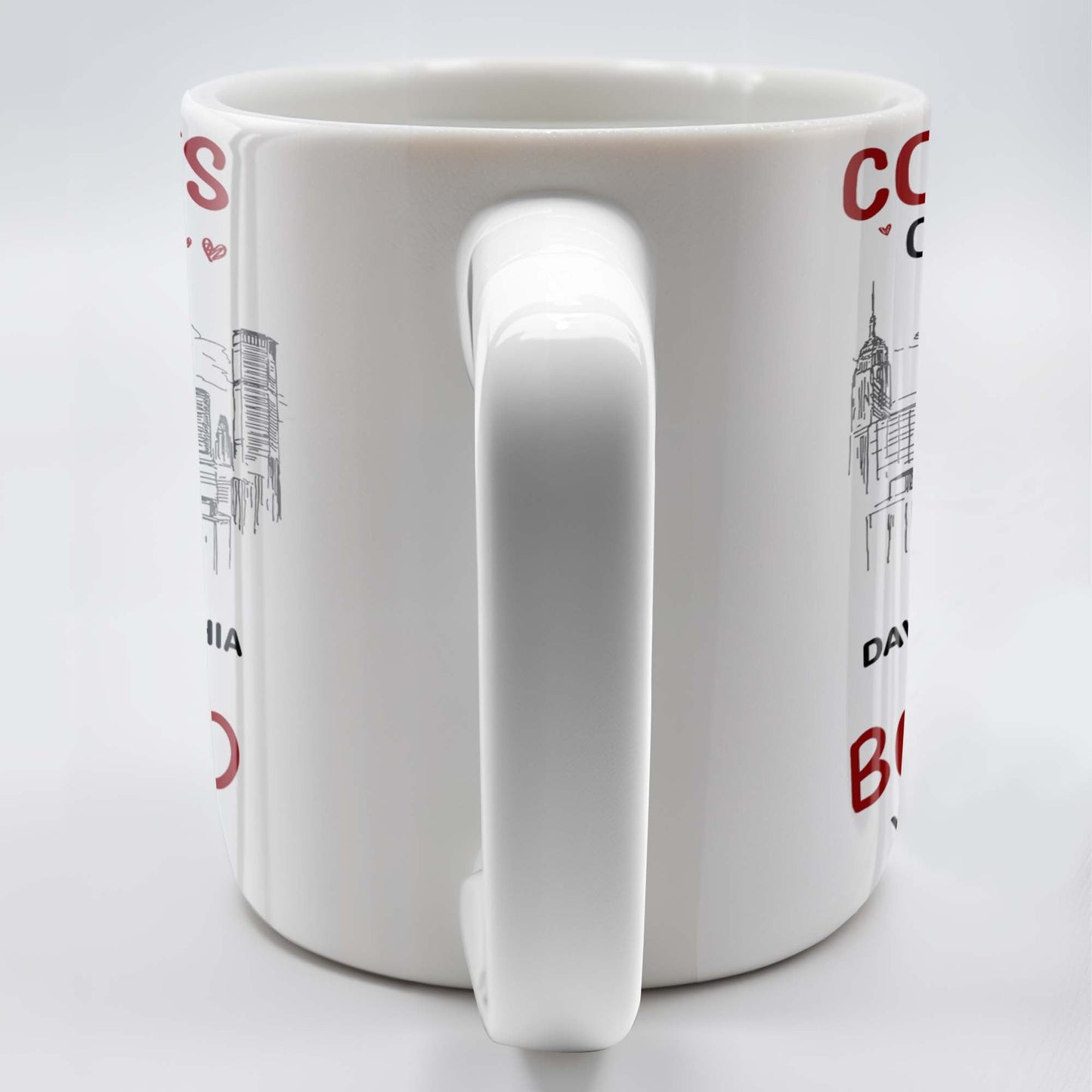 Congrats On Being My Boyfriend City Skyline Mug - Personalized Custom Coffee Mug - CPL274_MG