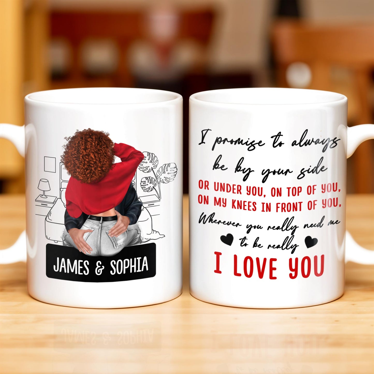Eternal Promise To Be By Your Side, Romantic Couple Design - Personalized Custom Coffee Mug - CPL280_MG