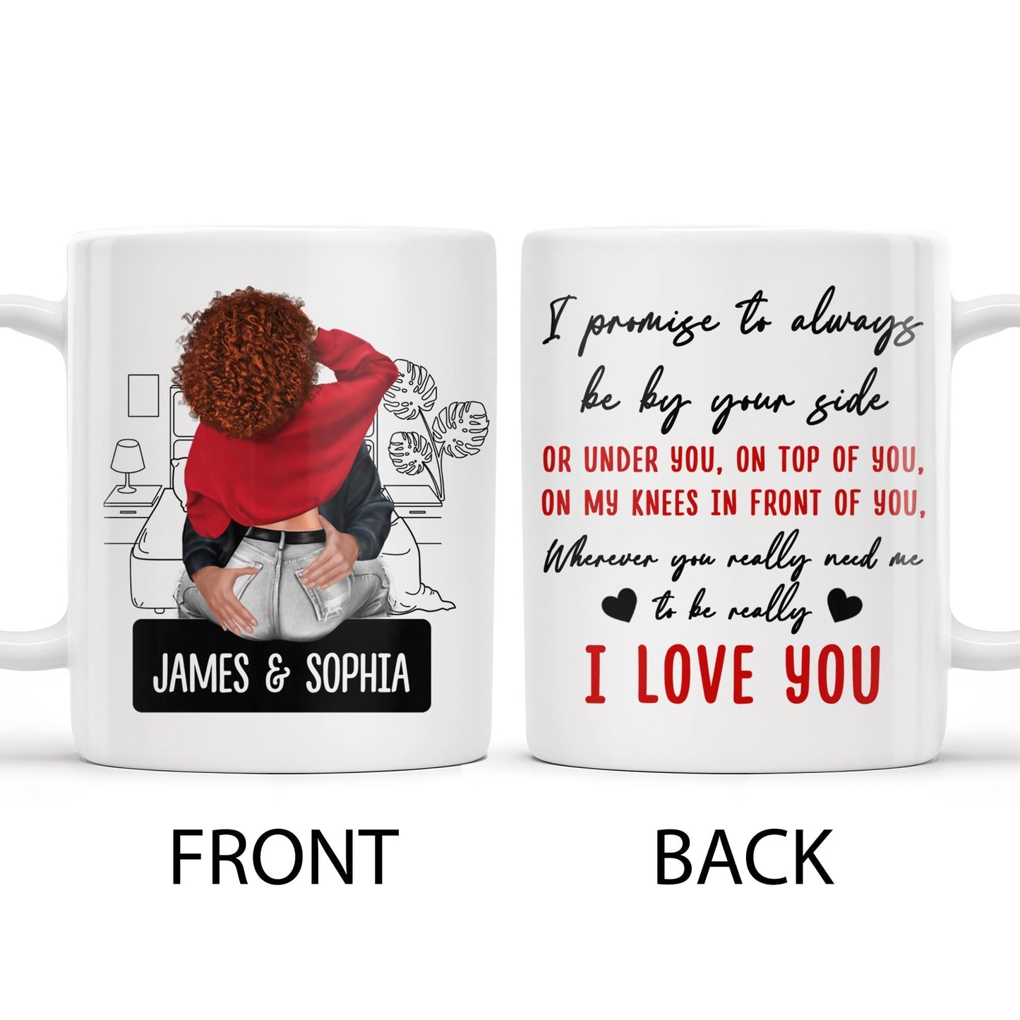 Eternal Promise To Be By Your Side, Romantic Couple Design - Personalized Custom Coffee Mug - CPL280_MG