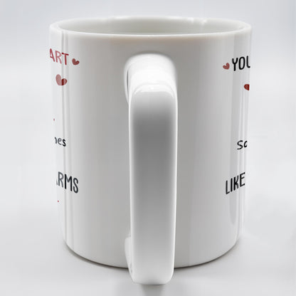 Warm My Heart Coffee Warms My Hands Mug - Personalized Custom Coffee Mug - CPL281_MG