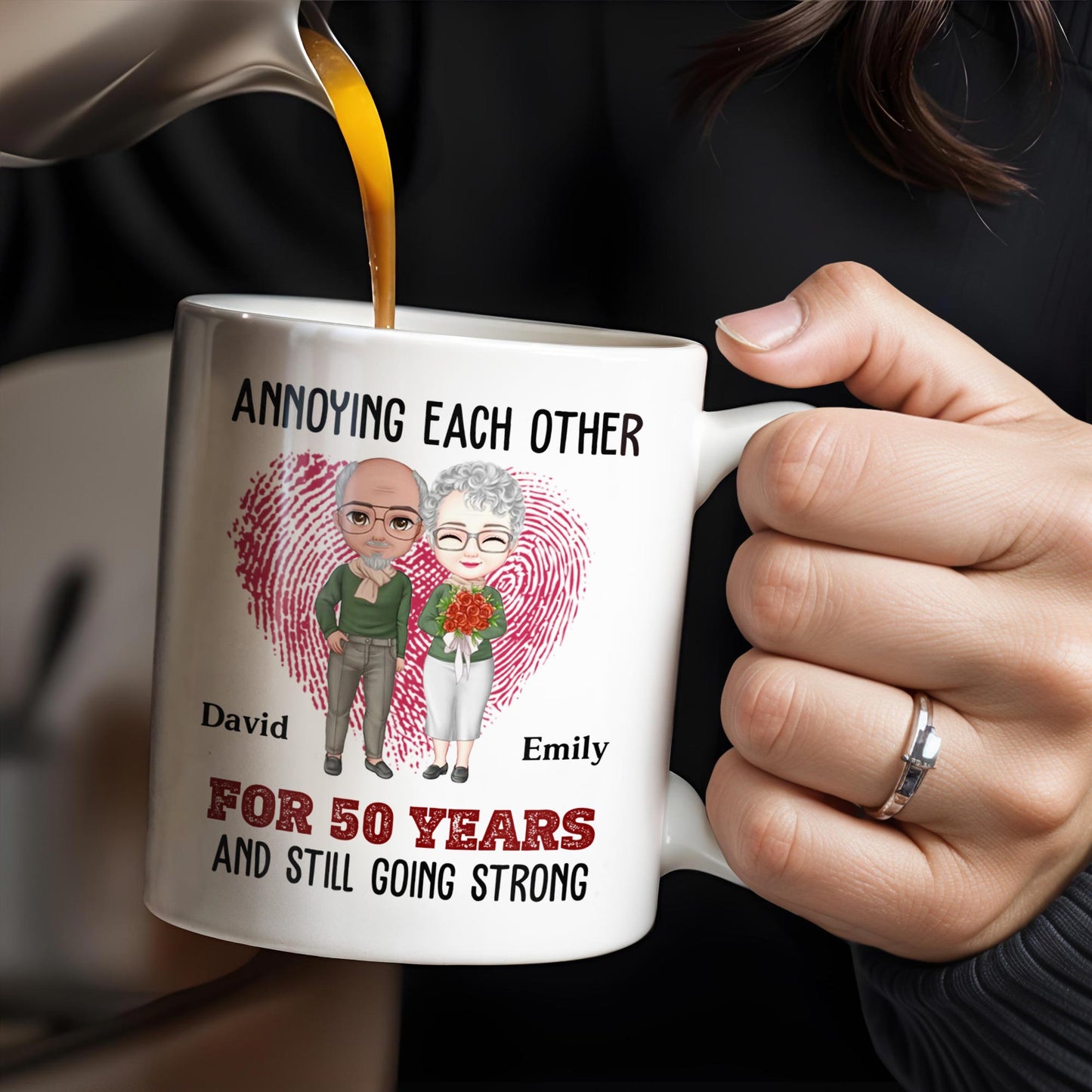 Annoying Each Other for a Lifetime, Together Forever - Personalized Custom Coffee Mug - CPL282_MG