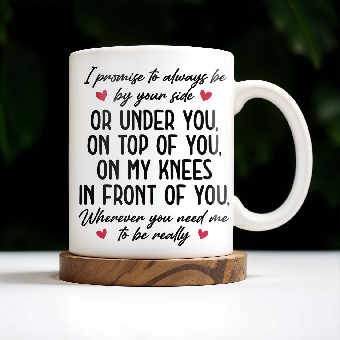 Romantic Commitment Message With Couple And Cityscape - Personalized Custom Coffee Mug - CPL293_MG