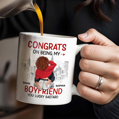Congrats On Being My Love Cityscape Design - Personalized Custom Coffee Mug - CPL302_MG