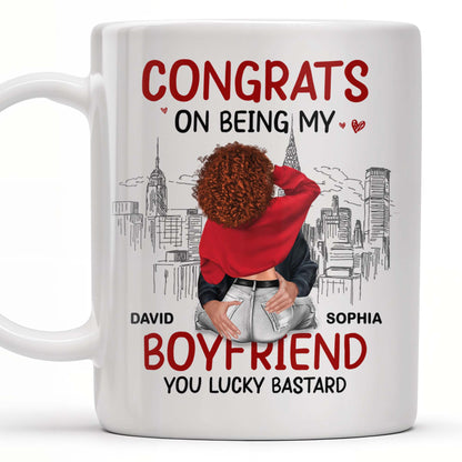 Congrats On Being My Love Cityscape Design - Personalized Custom Coffee Mug - CPL302_MG