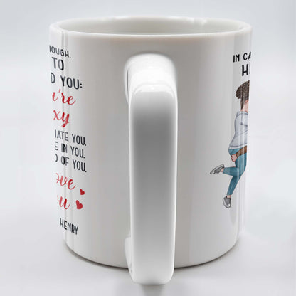 Romantic Couple Hugging Reminder I Love You Mug - Personalized Custom Coffee Mug - CPL312_MG