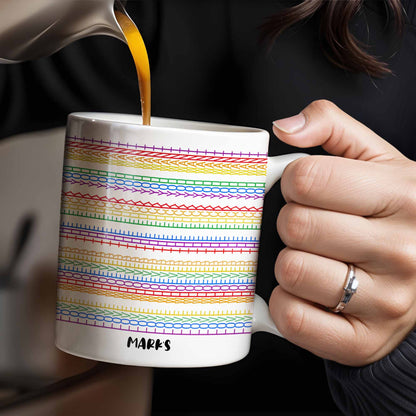 Express Yourself With Colorful Patterns - Personalized Custom Coffee Mug - CPL381_MG