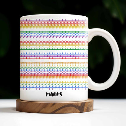 Express Yourself With Colorful Patterns - Personalized Custom Coffee Mug - CPL381_MG