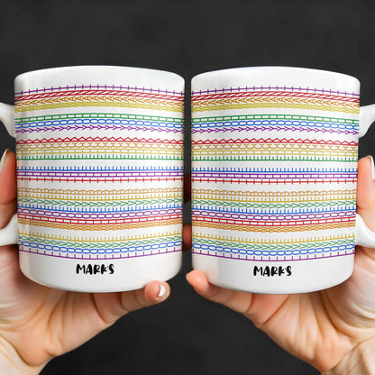 Express Yourself With Colorful Patterns - Personalized Custom Coffee Mug - CPL381_MG
