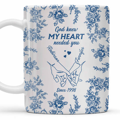 God Knew My Heart Needed You Floral Love Mug - Personalized Custom Coffee Mug - CPL413_MG