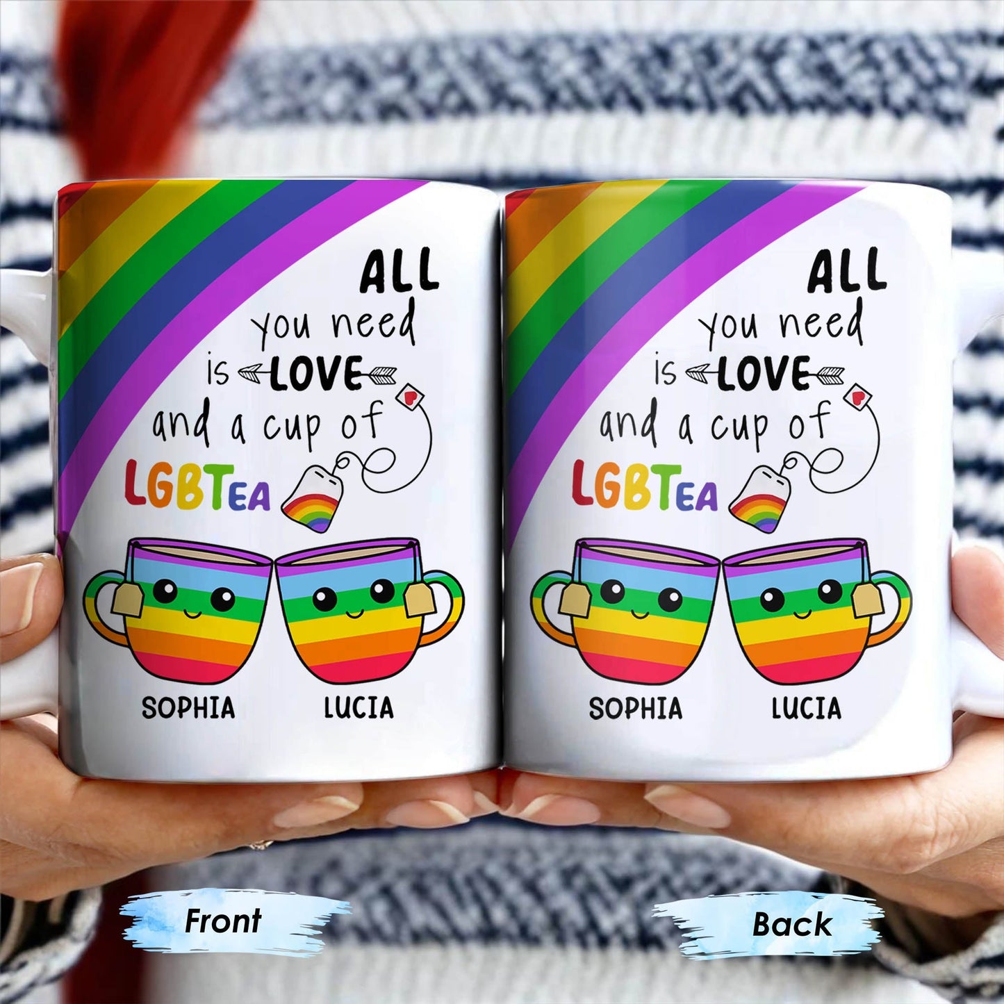 All You Need Is Love And A Cup Of LGBTea - Personalized Custom Coffee Mug - CPL414_MG