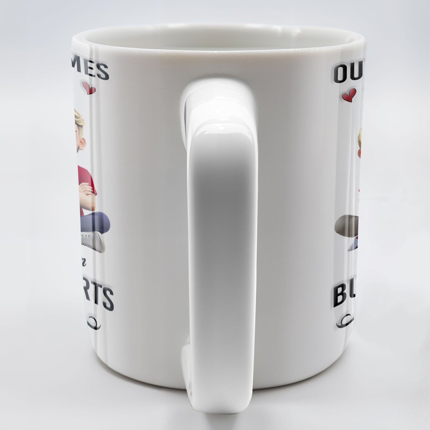 Our Last Names May Not Match But Our Hearts Certainly Do - Personalized Custom Coffee Mug - CPL456_MG