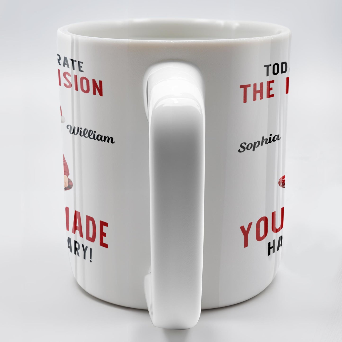 Celebrate The Best Decision, Happy Anniversary With Santa Hats - Personalized Custom Coffee Mug - CPL660_MG