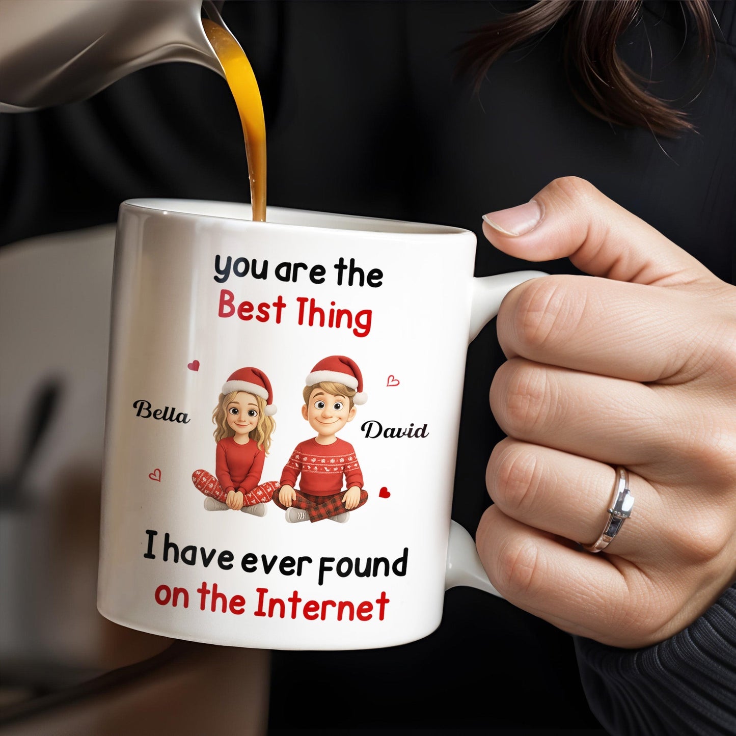You Are The Best Thing I Have Ever Found, Cartoon Couple - Personalized Custom Coffee Mug - CPL789_MG