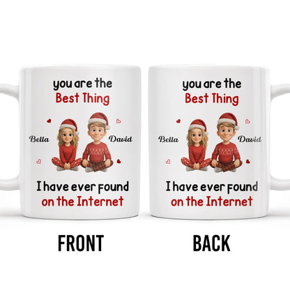 You Are The Best Thing I Have Ever Found, Cartoon Couple - Personalized Custom Coffee Mug - CPL789_MG