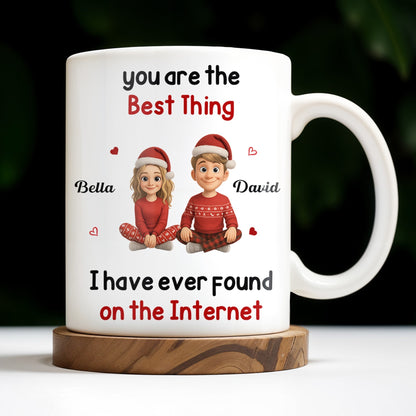 You Are The Best Thing I Have Ever Found, Cartoon Couple - Personalized Custom Coffee Mug - CPL789_MG