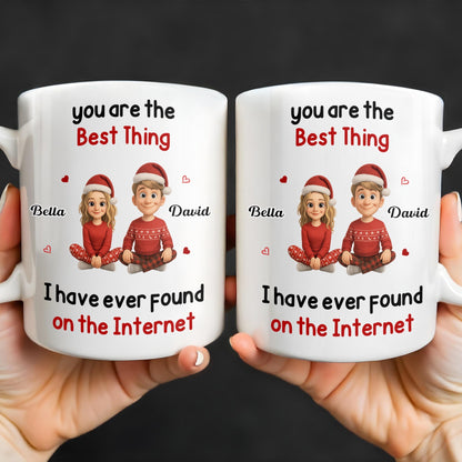You Are The Best Thing I Have Ever Found, Cartoon Couple - Personalized Custom Coffee Mug - CPL789_MG