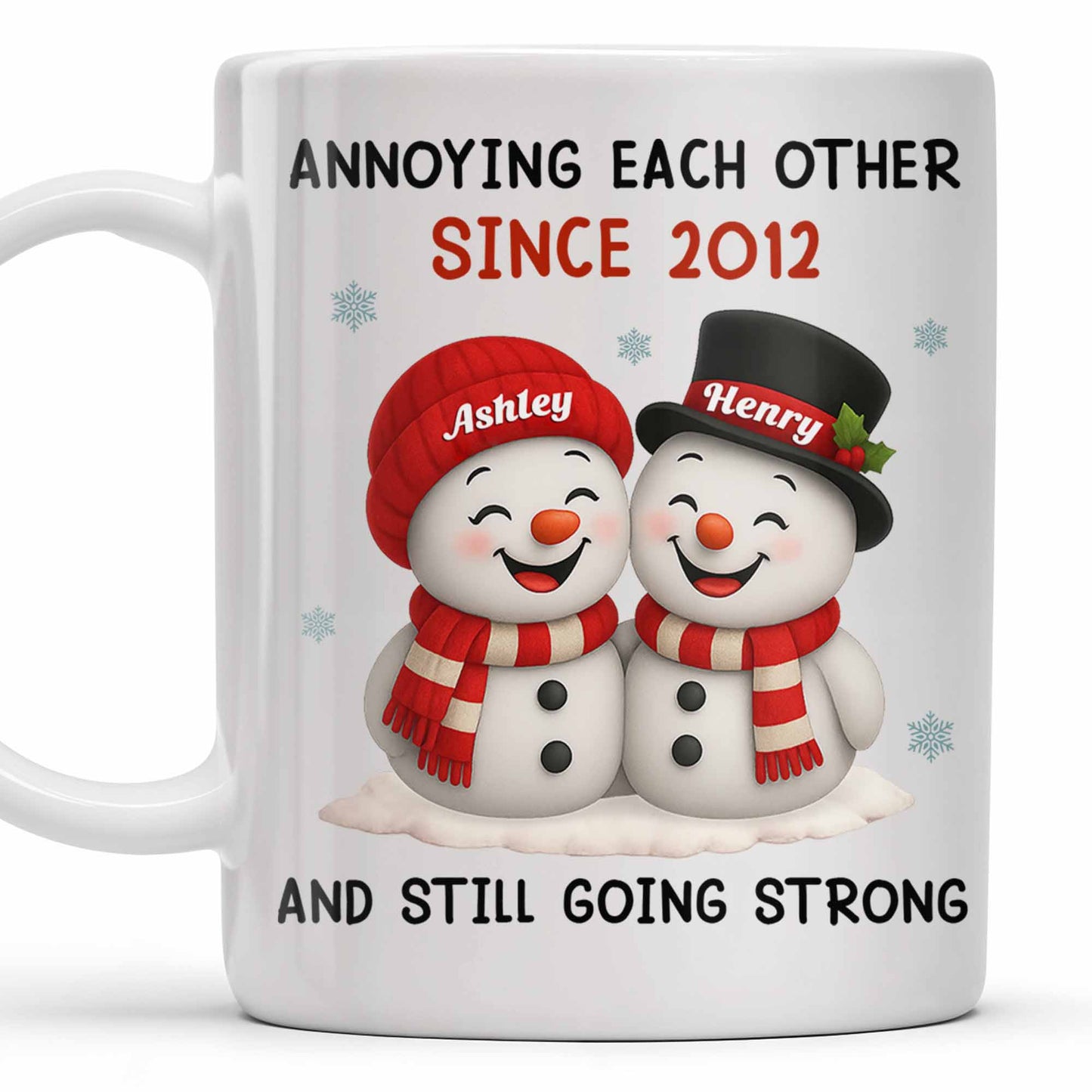 Annoying Each Other Since, Snowmen Design - Personalized Custom Coffee Mug - CPL795_MG