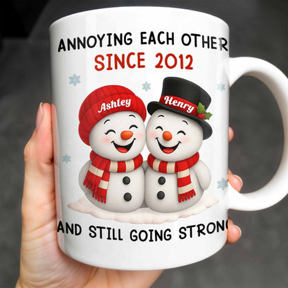 Annoying Each Other Since, Snowmen Design - Personalized Custom Coffee Mug - CPL795_MG