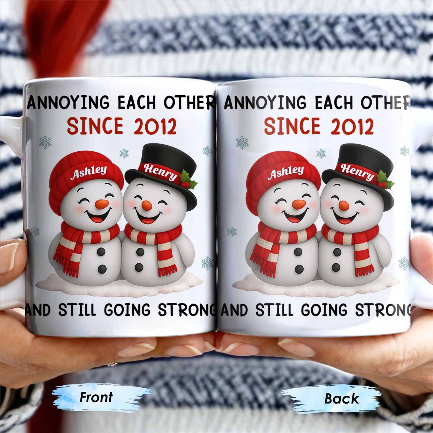 Annoying Each Other Since, Snowmen Design - Personalized Custom Coffee Mug - CPL795_MG