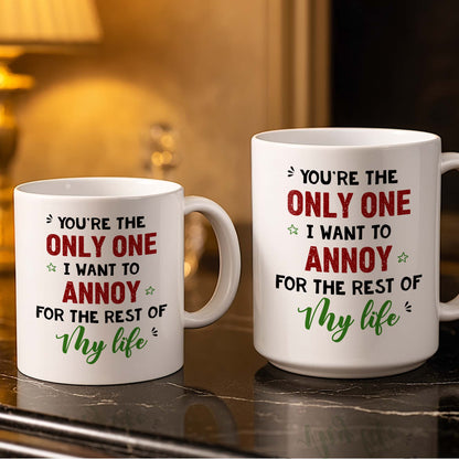 To My Wonderful Wife Merry Christmas With All My Love Santa And Elf - Personalized Custom Coffee Mug - CPL863_MG