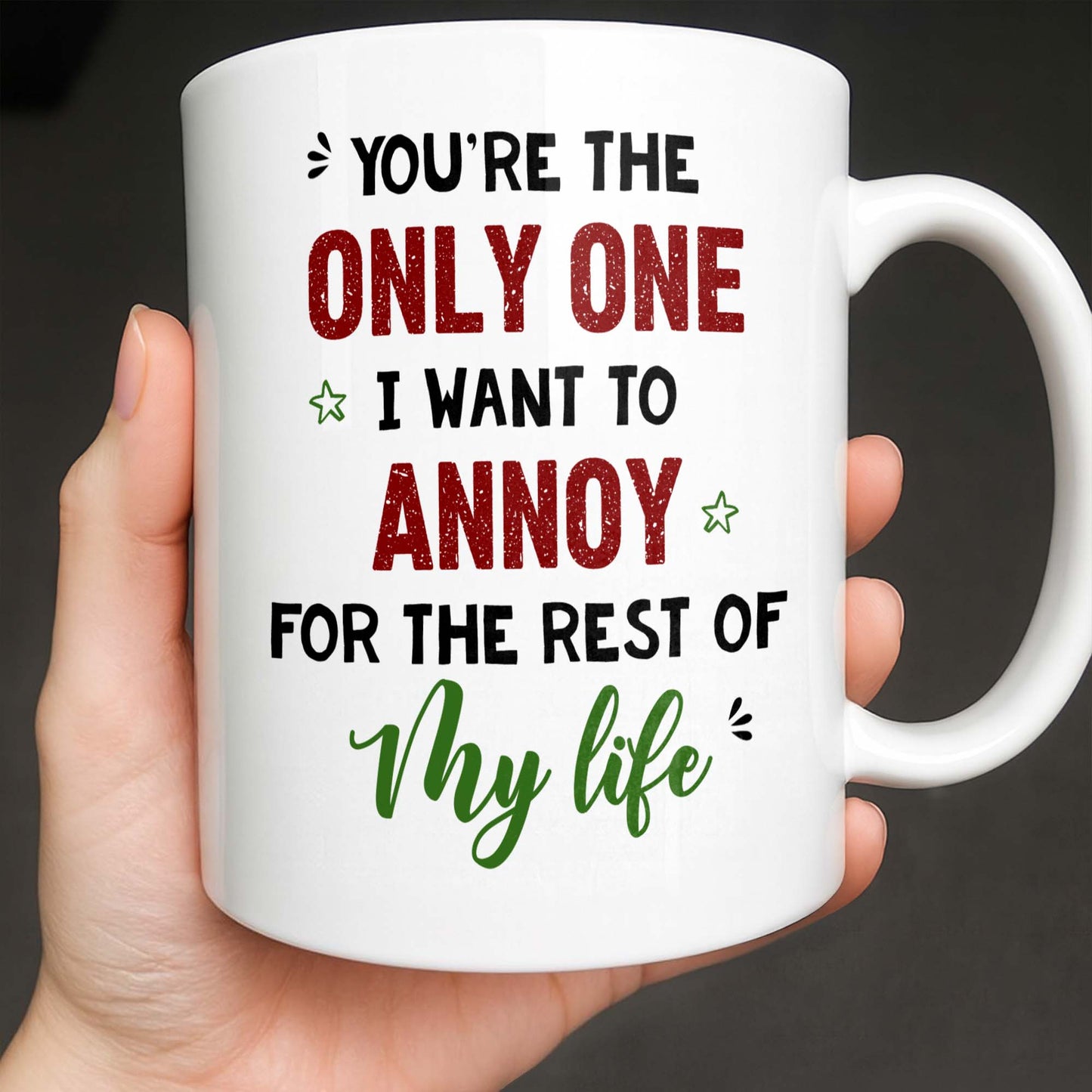 To My Wonderful Wife Merry Christmas With All My Love Santa And Elf - Personalized Custom Coffee Mug - CPL863_MG