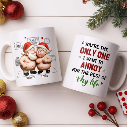 To My Wonderful Wife Merry Christmas With All My Love Santa And Elf - Personalized Custom Coffee Mug - CPL863_MG