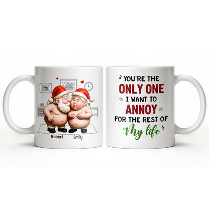 To My Wonderful Wife Merry Christmas With All My Love Santa And Elf - Personalized Custom Coffee Mug - CPL863_MG