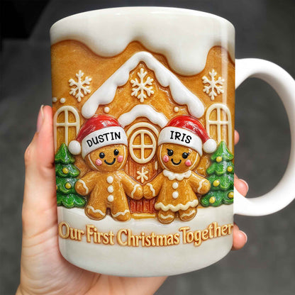 Our First Christmas Together Gingerbread Couple - Personalized Custom Coffee Mug - CPL998_MG