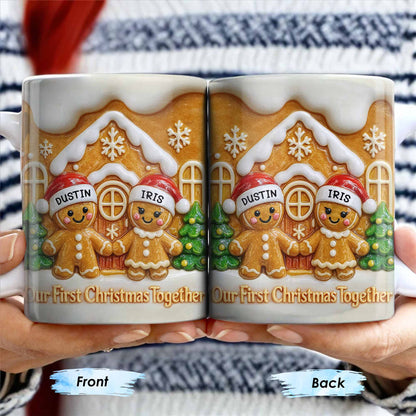 Our First Christmas Together Gingerbread Couple - Personalized Custom Coffee Mug - CPL998_MG