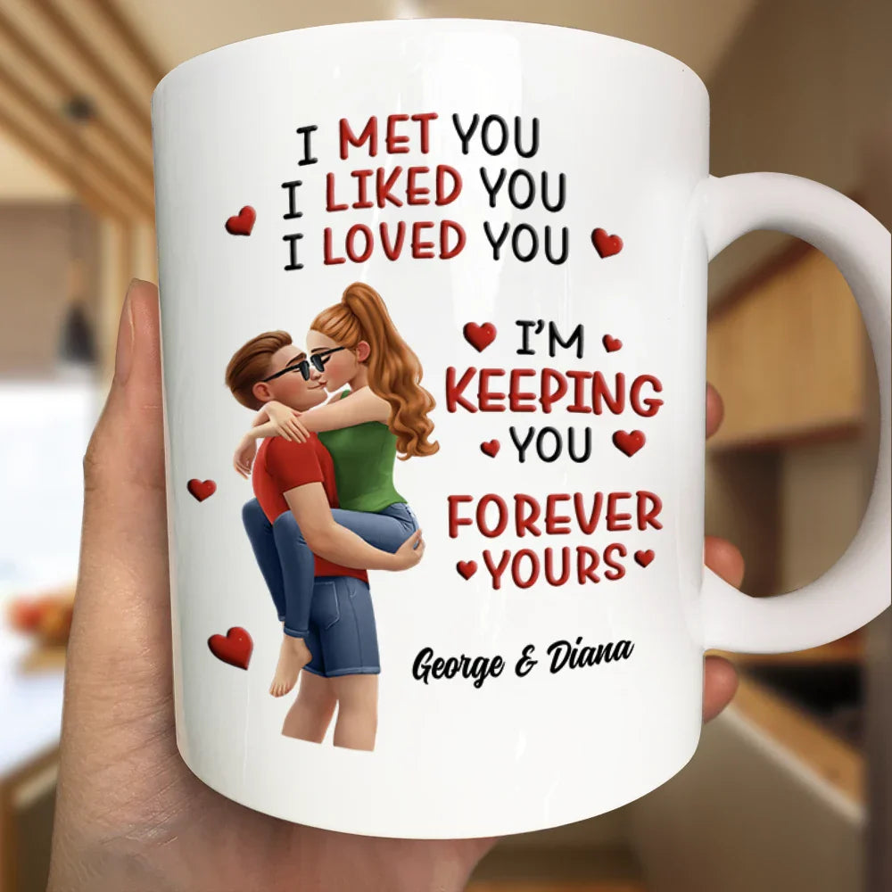 Calendar I Met You Liked You Love You Forever - Personalized Mug