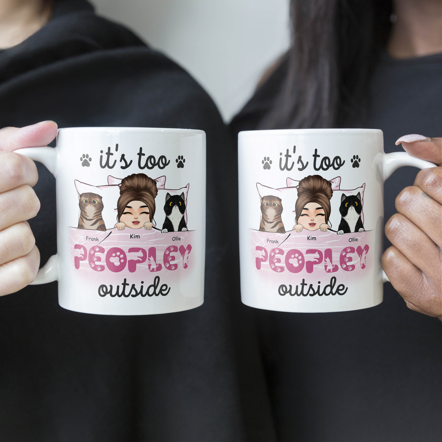 Cat Mom Inside - Personalized Mug - Birthday Gift For Cat Mom, Cat Lover, Fur Mama