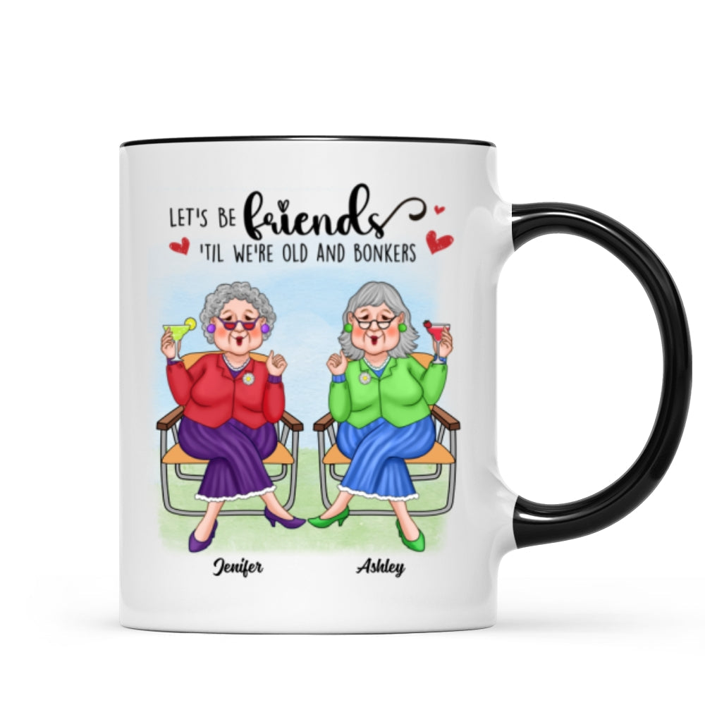 Best Friends Forever Cool Old Ladies Gift For Besties Personalized Mug