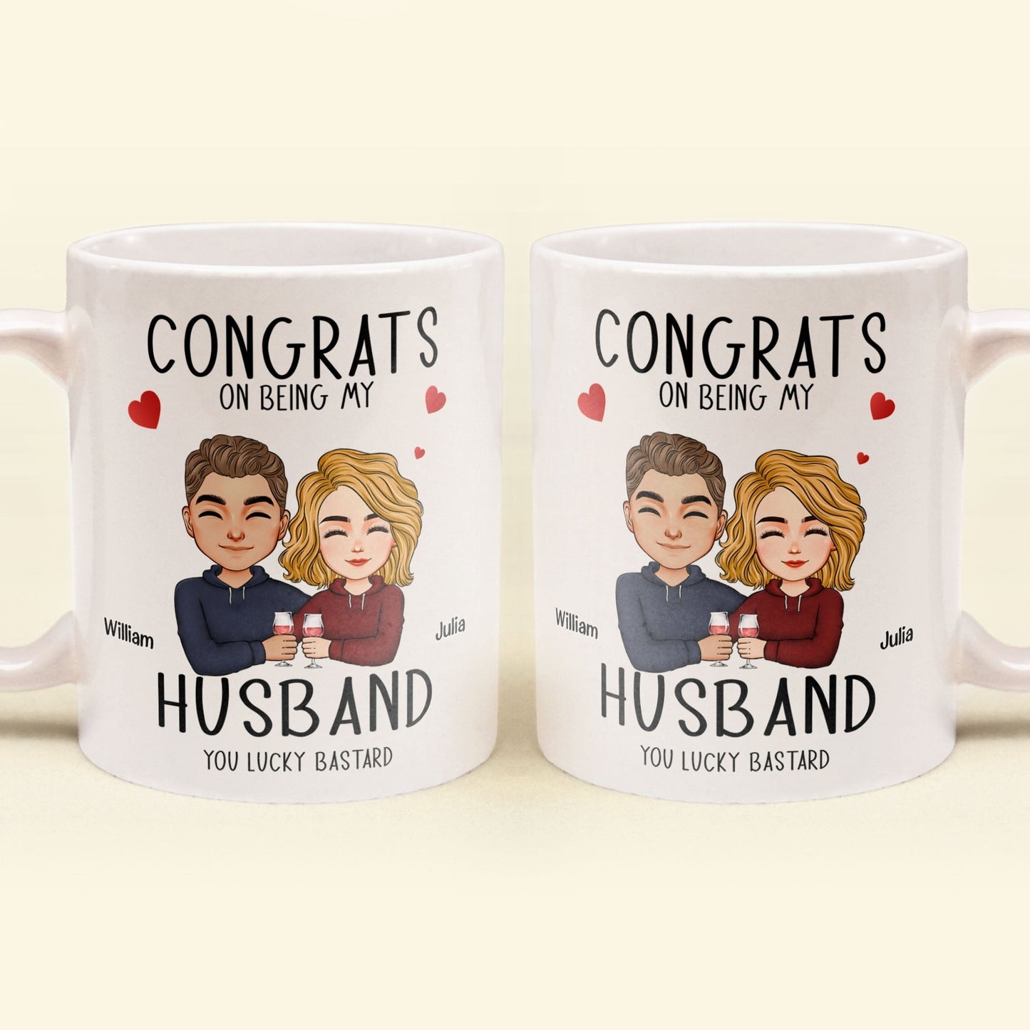 Congrats On Being My Husband - Personalized Mug