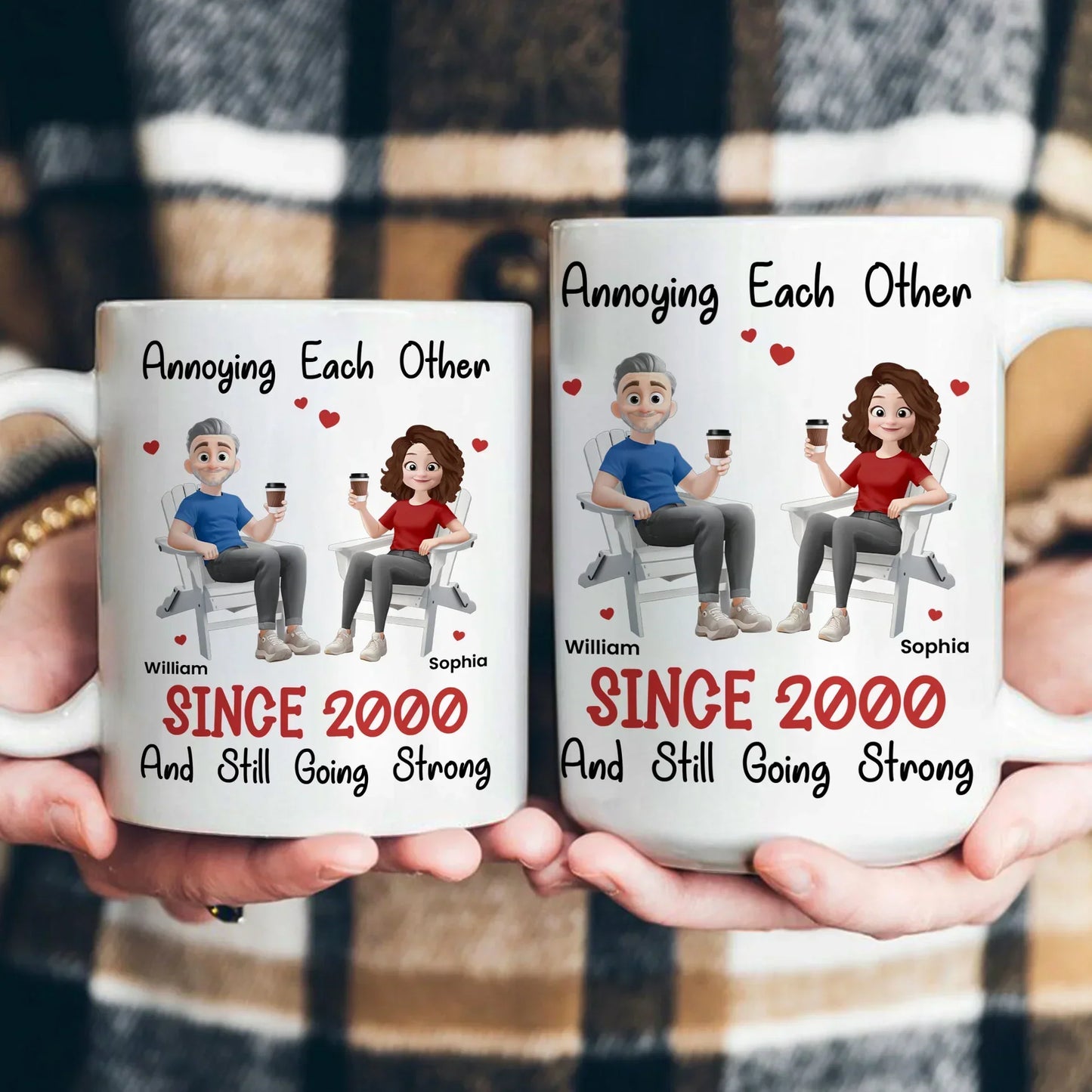 Couple Mug High Clarity Beautiful Surprise Design Sturdy and Durable Memorial Gift