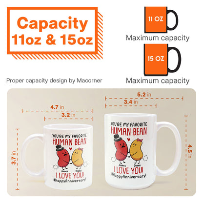 Couple You Are My Favorite Human Bean - Personalized Mug