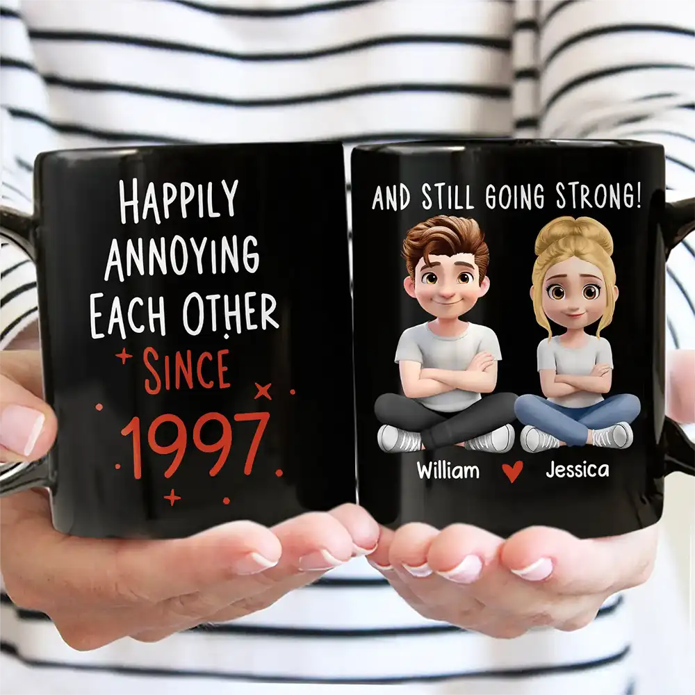 Couple Happily Annoying Each Other Since - Personalized Mug
