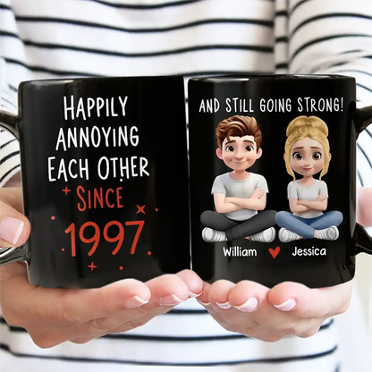 Couple Happily Annoying Each Other Since - Personalized Mug