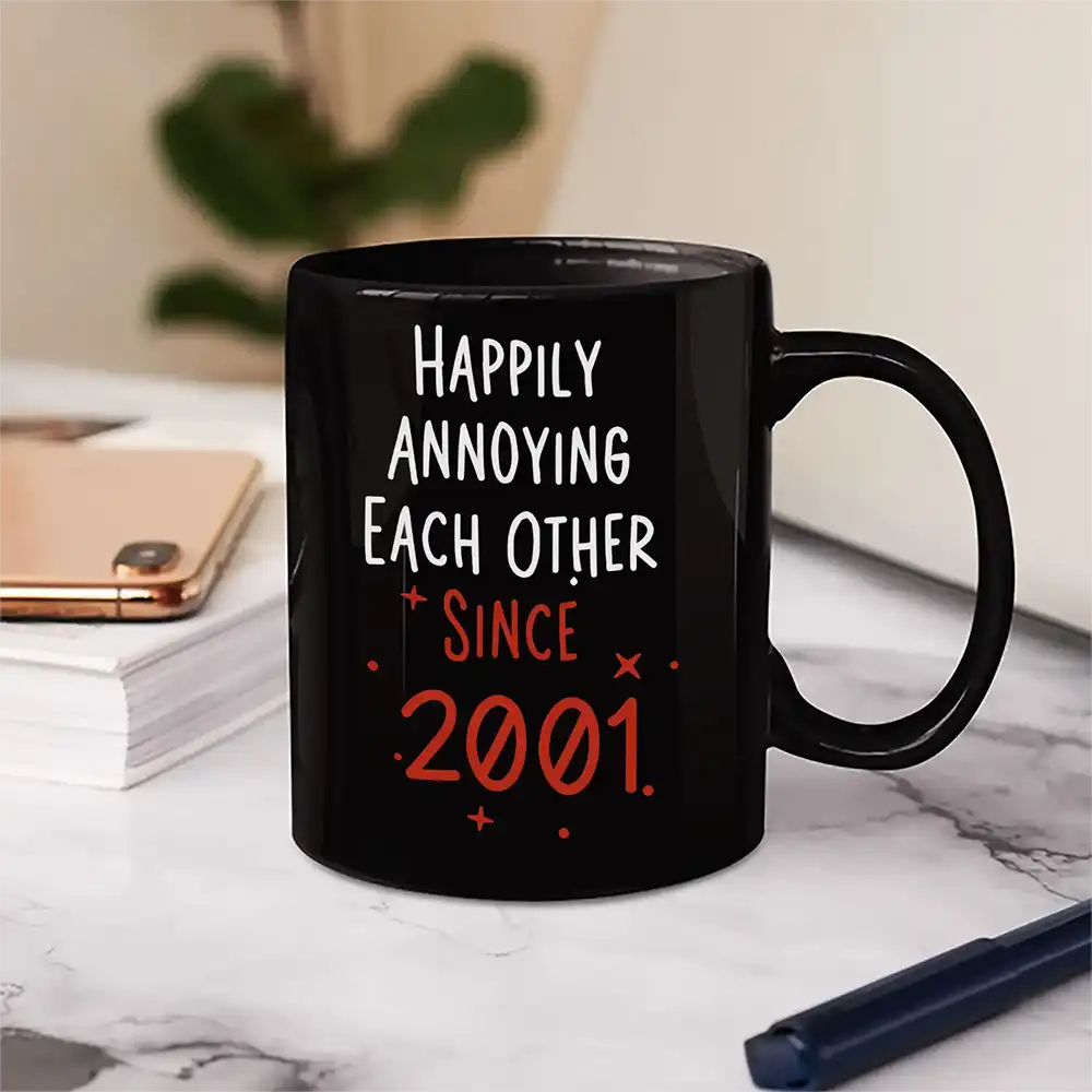 Couple Happily Annoying Each Other Since - Personalized Mug