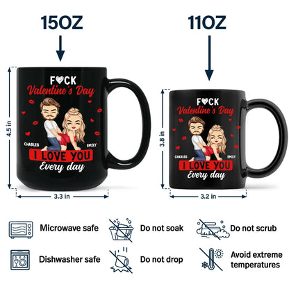 Couple I Love You Every Day - Personalized Black Mug