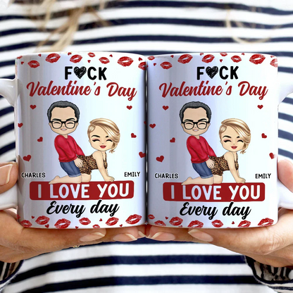 Couple I Love You Every Day - Personalised White Edge-to-Edge Mug